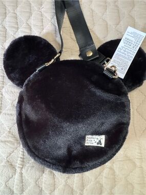 Disney Mickey Mouse Icon Plush Crossbody Bag NWT